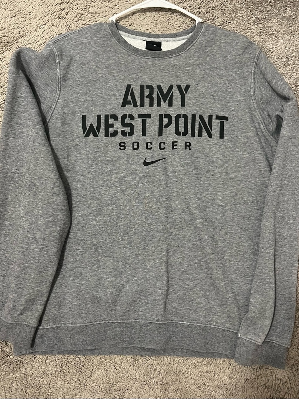 Nike Gray Army West Point Soccer Crewneck Sweatshirt